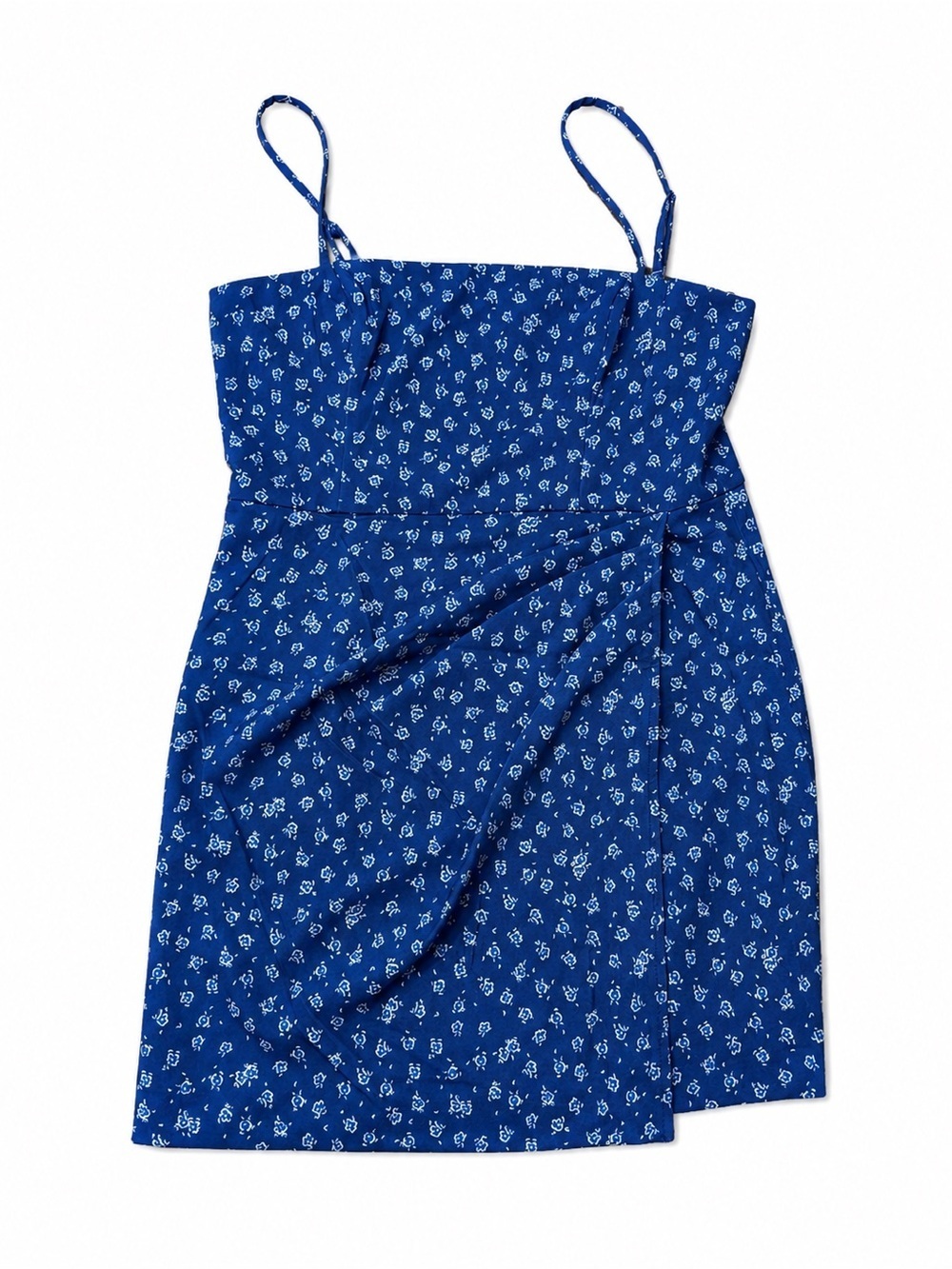 French Connection Royal Blue Floral Midi Dress - Picture 2 of 4